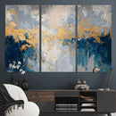 Blue Gold Abstract Large Framed Canvas Wall Art, Modern by MyGreatCanvas | Canvas Wall Art Prints | Photo Prints & Wall Decor