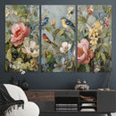 Vintage Birds and Flowers Wall Art Canvas Print, Botanical by MyGreatCanvas | Canvas Wall Art Prints | Photo Prints & Wall Decor