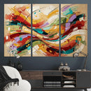 Geometric Abstract Wall Art Canvas Print, Orange Blue by MyGreatCanvas | Canvas Wall Art Prints | Photo Prints & Wall Decor