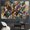 Geometric Abstract Wall Art Canvas Print, Orange Blue by MyGreatCanvas | Canvas Wall Art Prints | Photo Prints & Wall Decor