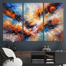 Lyrical Abstraction Wall Art Canvas Print, Orange Blue by MyGreatCanvas | Canvas Wall Art Prints | Photo Prints & Wall Decor