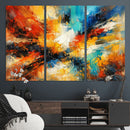 Lyrical Abstract Wall Art Canvas Print, Orange Blue Abstract by MyGreatCanvas | Canvas Wall Art Prints | Photo Prints & Wall Decor