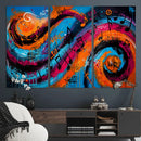 Geometric Abstract Wall Art Canvas Print, Orange Blue by MyGreatCanvas | Canvas Wall Art Prints | Photo Prints & Wall Decor