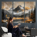 Mountain Lake Canvas Wall Art — Rustic Forest Landscape by MyGreatCanvas | Canvas Wall Art Prints | Photo Prints & Wall Decor
