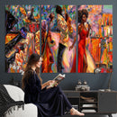 African American Jazz Singer Canvas Art — Red Dress Black by MyGreatCanvas | Canvas Wall Art Prints | Photo Prints & Wall Decor