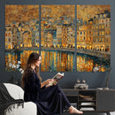 Gustav Klimt Golden Cityscape Wall Art Canvas Print, Framed by MyGreatCanvas | Canvas Wall Art Prints | Photo Prints & Wall Decor