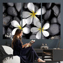 Plumeria Frangipani Black Stone Canvas | White Flower Spa by MyGreatCanvas | Canvas Wall Art Prints | Photo Prints & Wall Decor
