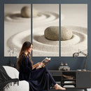 Zen Garden Stone Sand Canvas | Japanese Rock Garden Wall Art by MyGreatCanvas | Canvas Wall Art Prints | Photo Prints & Wall Decor