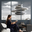 Zen Stone Wall Art Canvas Print, Balanced Rock Stack Framed by MyGreatCanvas | Canvas Wall Art Prints | Photo Prints & Wall Decor