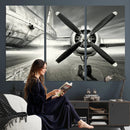 Vintage Airplane Wall Art Canvas Print, Black and White by MyGreatCanvas | Canvas Wall Art Prints | Photo Prints & Wall Decor
