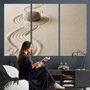 Zen Garden Stone Sand Canvas | Japanese Rock Garden Wall Art by MyGreatCanvas | Canvas Wall Art Prints | Photo Prints & Wall Decor