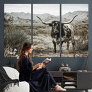 Texas Longhorn Bull Wall Art Canvas Print, Western Farmhouse by MyGreatCanvas | Canvas Wall Art Prints | Photo Prints & Wall Decor
