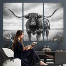 Texas Longhorn Canvas Wall Art Western Bull Desert Moody by MyGreatCanvas | Canvas Wall Art Prints | Photo Prints & Wall Decor