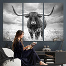 Texas Longhorn Canvas Wall Art Western Bull Desert Moody by MyGreatCanvas | Canvas Wall Art Prints | Photo Prints & Wall Decor