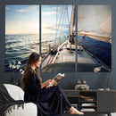 Sailboat Wall Art Canvas Print, Ocean Sunset Sailing Framed by MyGreatCanvas | Canvas Wall Art Prints | Photo Prints & Wall Decor