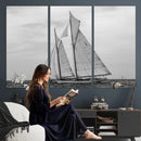 Vintage Sailboat Wall Art Canvas Print, Black and White by MyGreatCanvas | Canvas Wall Art Prints | Photo Prints & Wall Decor