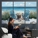 Beach Canvas Wall Art Coastal Adirondack Chairs Ocean by MyGreatCanvas | Canvas Wall Art Prints | Photo Prints & Wall Decor
