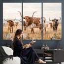 Texas Longhorn Canvas Wall Art, Rustic Farm Animal Photography Print, Farmhouse Country Decor, Western Ranch Art by MyGreatCanvas | Canvas Wall Art Prints | Photo Prints & Wall Decor