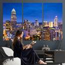 Charlotte Skyline Canvas Wall Art Print – North Carolina Cityscape Photography Print by MyGreatCanvas | Canvas Wall Art Prints | Photo Prints & Wall Decor