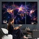 Global Flight Routes Map Canvas Wall Art, Worldwide Aviation Network Print, International Air Travel Wall Decor by MyGreatCanvas | Canvas Wall Art Prints | Photo Prints & Wall Decor