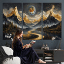 Abstract Mountain Wall Art Canvas Print Modern Landscape Painting Print