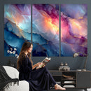 Colorful Abstract Canvas Wall Art Print, Vibrant Popup Color Art Print