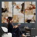 Blue Teal Abstract Canvas Wall Art, Modern Textured Painting Print, Navy Orange White Contemporary Art, Neutral Living Room Decor, Office Art by MyGreatCanvas | Canvas Wall Art Prints | Photo Prints & Wall Decor