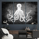 Black White Octopus Wall Art Canvas Print by MyGreatCanvas | Canvas Wall Art Prints | Photo Prints & Wall Decor