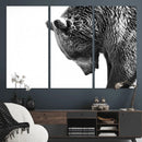Black and White Grizzly 399 Bear Canvas Print Wall Art | by MyGreatCanvas | Canvas Wall Art Prints | Photo Prints & Wall Decor