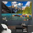 Moraine Lake 3-Panel Wall Art, Majestic Mountain and Lake by MyGreatCanvas | Canvas Wall Art Prints | Photo Prints & Wall Decor