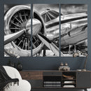 Vintage Antique Airplane Wall Art Canvas Print