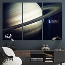 Framed Saturn Wall Art Canvas Print