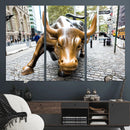 Charging Bull Wall Art Canvas Print
