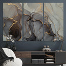 Gray Marble Fluid Wall Art – Modern Abstract Canvas Print
