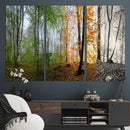 Four Seasons Wall Art Forest Canvas Print – Triptych