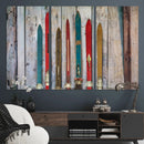 Vintage Wooden Weathered Ski's in Front of an Old Barn Wall by MyGreatCanvas | Canvas Wall Art Prints | Photo Prints & Wall Decor