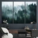 Misty Forest Wall Art – Serene Green Landscape Canvas Print, by MyGreatCanvas | Canvas Wall Art Prints | Photo Prints & Wall Decor