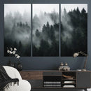 Foggy Forest Wall Art Canvas Print | 3 Panel Large Misty by MyGreatCanvas | Canvas Wall Art Prints | Photo Prints & Wall Decor