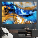 Blue Orange Marble Fluid Effect Canvas Wall Art Print by MyGreatCanvas | Canvas Wall Art Prints | Photo Prints & Wall Decor