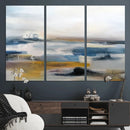 Abstract Landscape Wall Art Canvas | 3 Panel Modern Blue, by MyGreatCanvas | Canvas Wall Art Prints | Photo Prints & Wall Decor