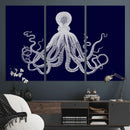Blue Octopus Wall Art Canvas Print by MyGreatCanvas | Canvas Wall Art Prints | Photo Prints & Wall Decor
