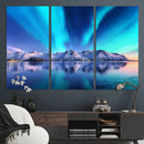 Northern Lights above Mountain Wall Art, Northern Lights
