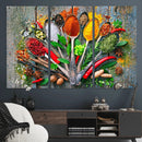 Spoonful of Spices Cooking Wall Art Canvas Print - Vibrant by MyGreatCanvas | Canvas Wall Art Prints | Photo Prints & Wall Decor