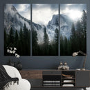 Wall Art Foggy Forest Landscape Canvas Print