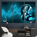 Music and Microphone Wall Art Canvas Print by MyGreatCanvas | Canvas Wall Art Prints | Photo Prints & Wall Decor