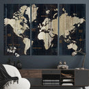 Antique Old World Map Wall Art Canvas Print
