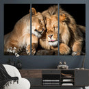 Lion and Lioness Wall Art Canvas Print – Framed African by MyGreatCanvas | Canvas Wall Art Prints | Photo Prints & Wall Decor