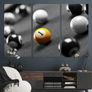 Wall Art Pool Table and Balls Canvas Print by MyGreatCanvas | Canvas Wall Art Prints | Photo Prints & Wall Decor