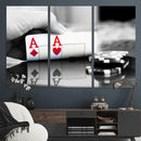 Aces Poker Art Poker Game Wall Art Canvas Print