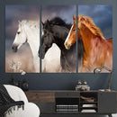 Animal Wall Art Three Horses Farmhouse Art Canvas, Framed by MyGreatCanvas | Canvas Wall Art Prints | Photo Prints & Wall Decor